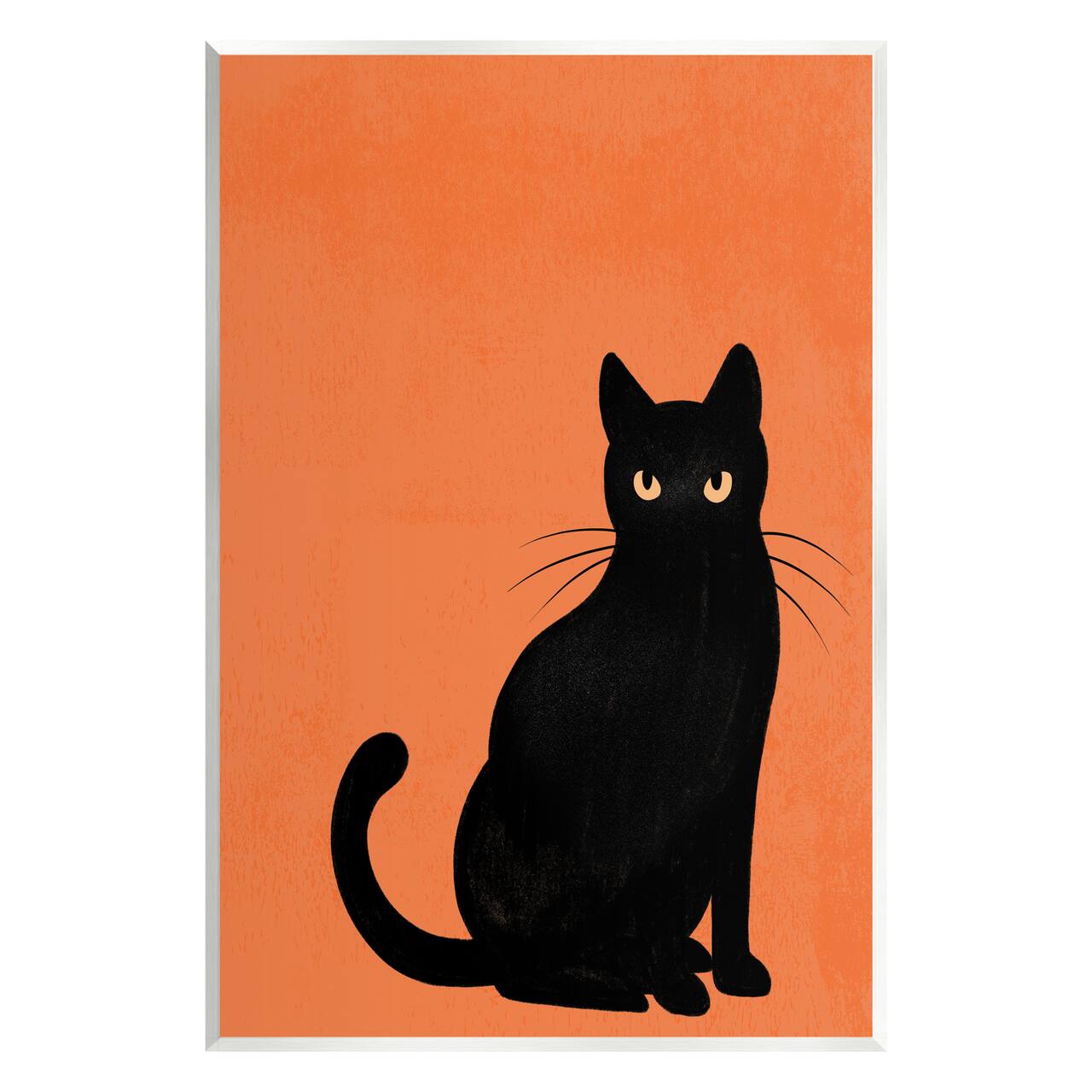 Stupell Industries Bold Black Cat Silhouette Wall Plaque Art